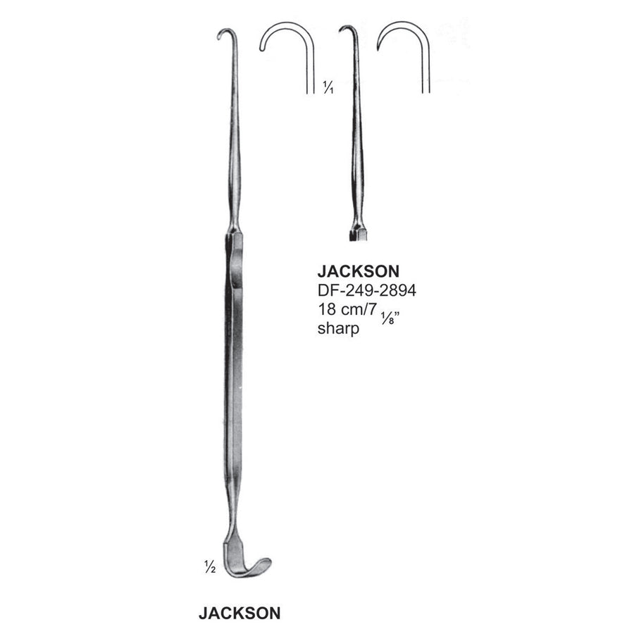 Jackson Trachea Retractors 18cm , Sharp (DF-249-2894) by Dr. Frigz