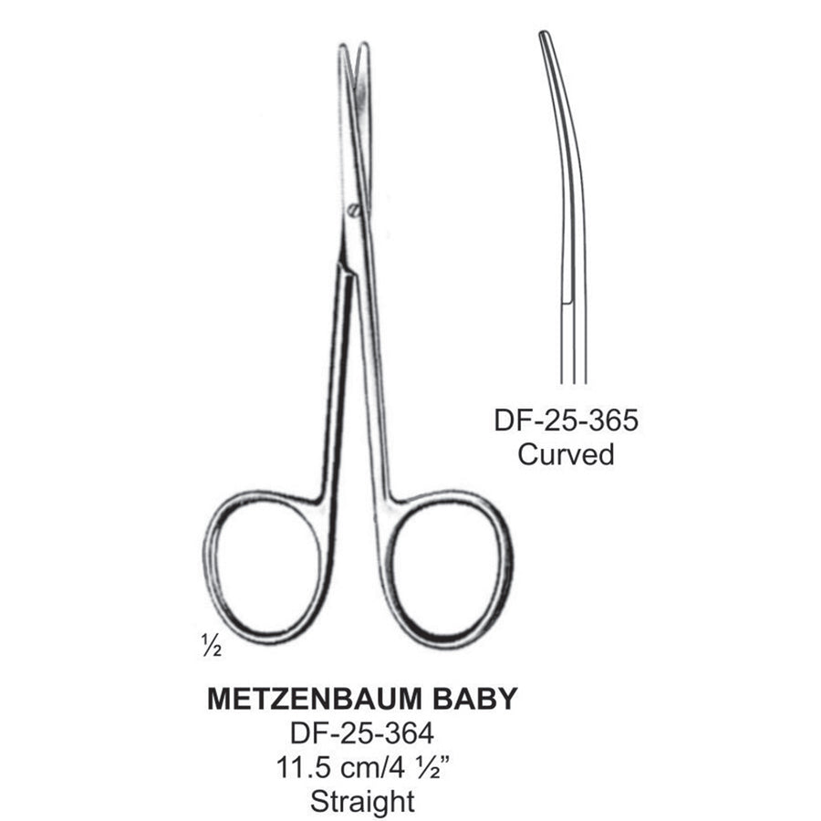 Metzenbaum-Baby Dissecting Scissor, Straight, 11.5cm  (DF-25-364) by Dr. Frigz