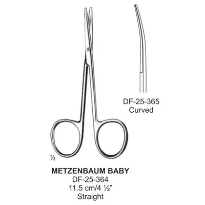 Metzenbaum-Baby Dissecting Scissor, Curved, 11.5cm  (DF-25-365)