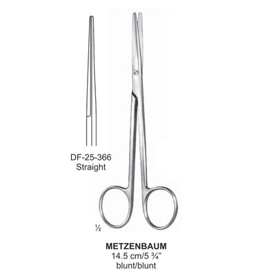 Metzenbaum Dissecting Scissor, Straight, Blunt-Blunt, 14.5cm  (DF-25-366) by Dr. Frigz