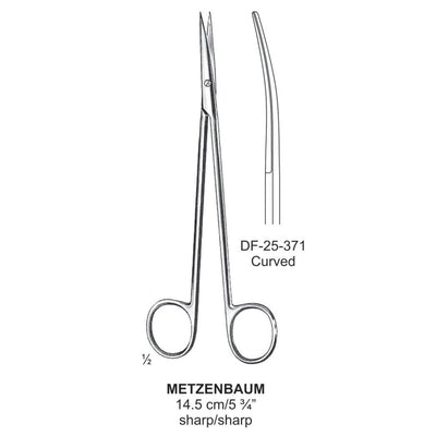 Metzenbaum Dissecting Scissor, Curved, Sharp-Sharp, 14.5cm  (DF-25-371)