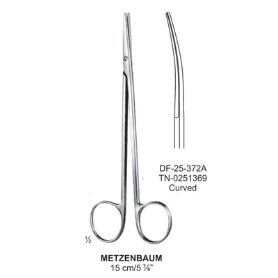 Metzenbaum Operating Scissors, Curved, 15cm  (DF-25-372A)