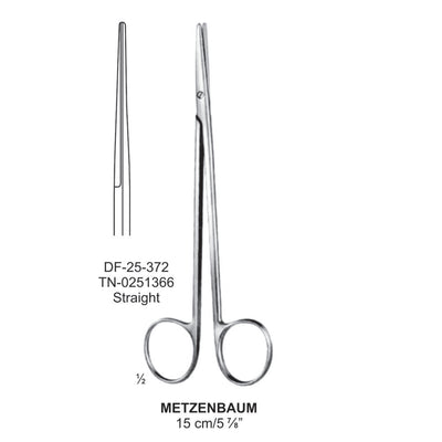 Metzenbaum Operating Scissors, Straight, 15cm  (DF-25-372)