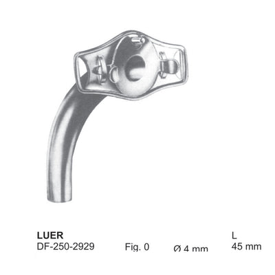 Luer Tracheal Tubes Fig.0, Dia 4mm , Length 45mm (DF-250-2929) by Dr. Frigz