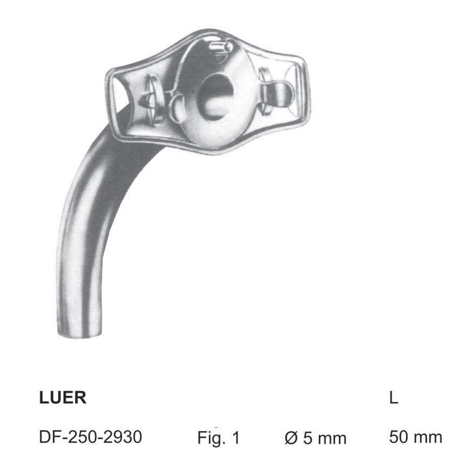 Luer Tracheal Tubes Fig.1, Dia 5mm , Length 50mm (DF-250-2930) by Dr. Frigz