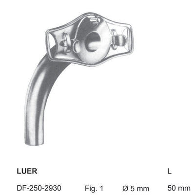 Luer Tracheal Tubes Fig.1, Dia 5mm , Length 50mm (DF-250-2930)