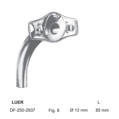 Luer Tracheal Tubes Fig.8, Dia 12mm , Length 85mm (DF-250-2937) by Dr. Frigz
