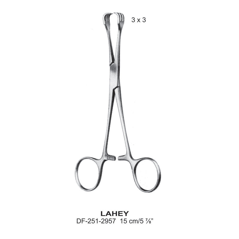 Lahey Goitre Seizing Forceps 3X3Teeh 15cm  (DF-251-2957) by Dr. Frigz