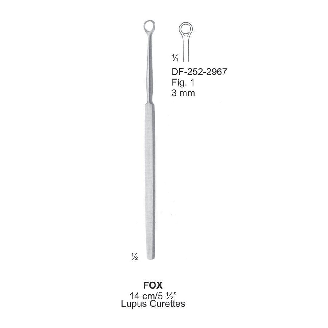 Fox Lupus Curette Dia3mm Fig.1, 14cm  (DF-252-2967) by Dr. Frigz