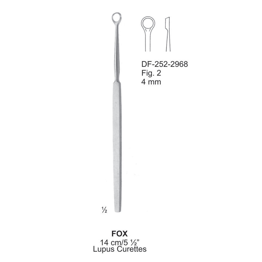 Fox Lupus Curettes, 14Cm. Fig.2 , 4mm (DF-252-2968) by Dr. Frigz