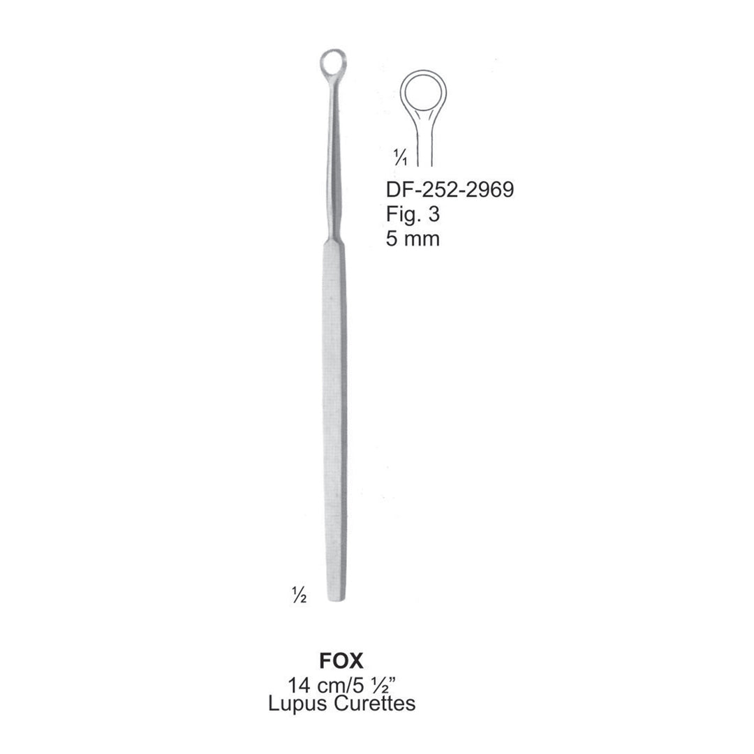 Fox Lupus Curettes, 14Cm. Fig.3 , 5mm (DF-252-2969) by Dr. Frigz