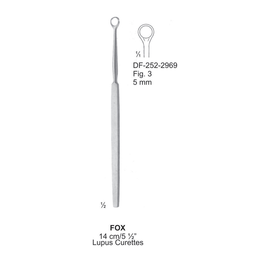 Fox Lupus Curettes, 14Cm. Fig.3 , 5mm (DF-252-2969) by Dr. Frigz