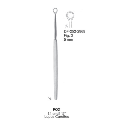 Fox Lupus Curettes, 14Cm. Fig.3 , 5mm (DF-252-2969)