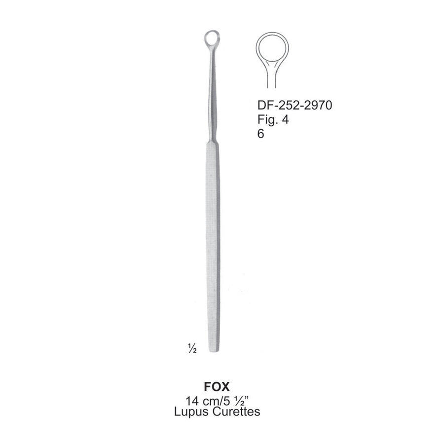 Fox Lupus Curette Dia6mm , Fig.4, 14cm  (DF-252-2970) by Dr. Frigz