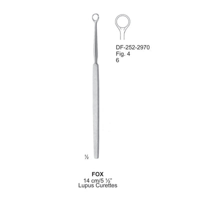 Fox Lupus Curette Dia6mm , Fig.4, 14cm  (DF-252-2970)