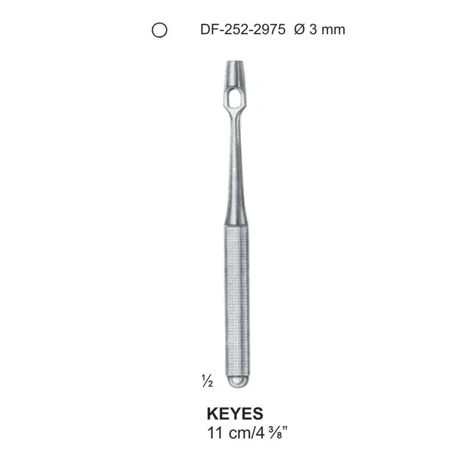 Keyes Dermal Punch, 3mm , 11cm (DF-252-2975) by Dr. Frigz