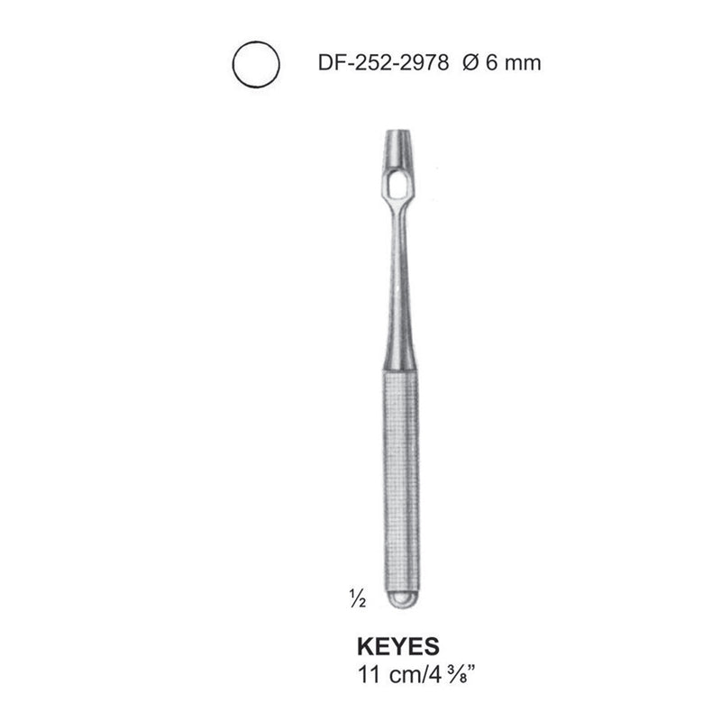 Keyes Dermal Punch, 6mm , 11cm (DF-252-2978) by Dr. Frigz