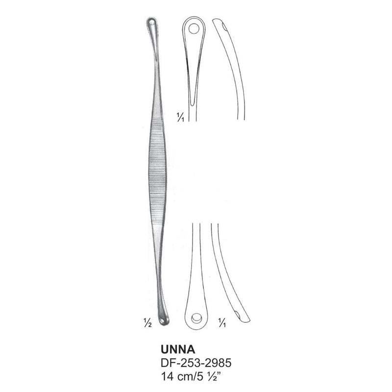 Unna Comedone Extractor Oval/Oval 14cm  (DF-253-2985) by Dr. Frigz