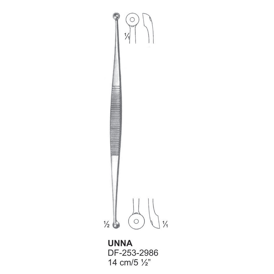Unna Comedone Extractor Round/Round 14cm  (DF-253-2986) by Dr. Frigz