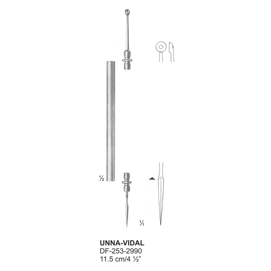 Unna-Vidal Comedone Extractor, 11.5cm (DF-253-2990) by Dr. Frigz