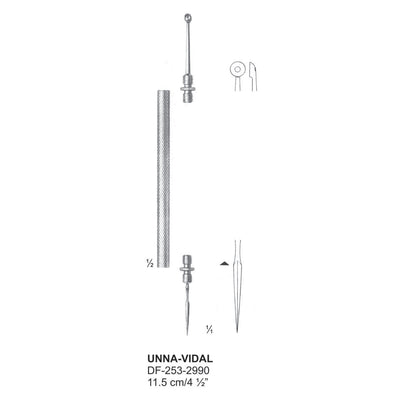 Unna-Vidal Comedone Extractor, 11.5cm (DF-253-2990) by Dr. Frigz