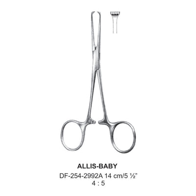 Allis-Baby Intestinal Tissue Forceps 4X5Teeth, 14cm  (DF-254-2992A)