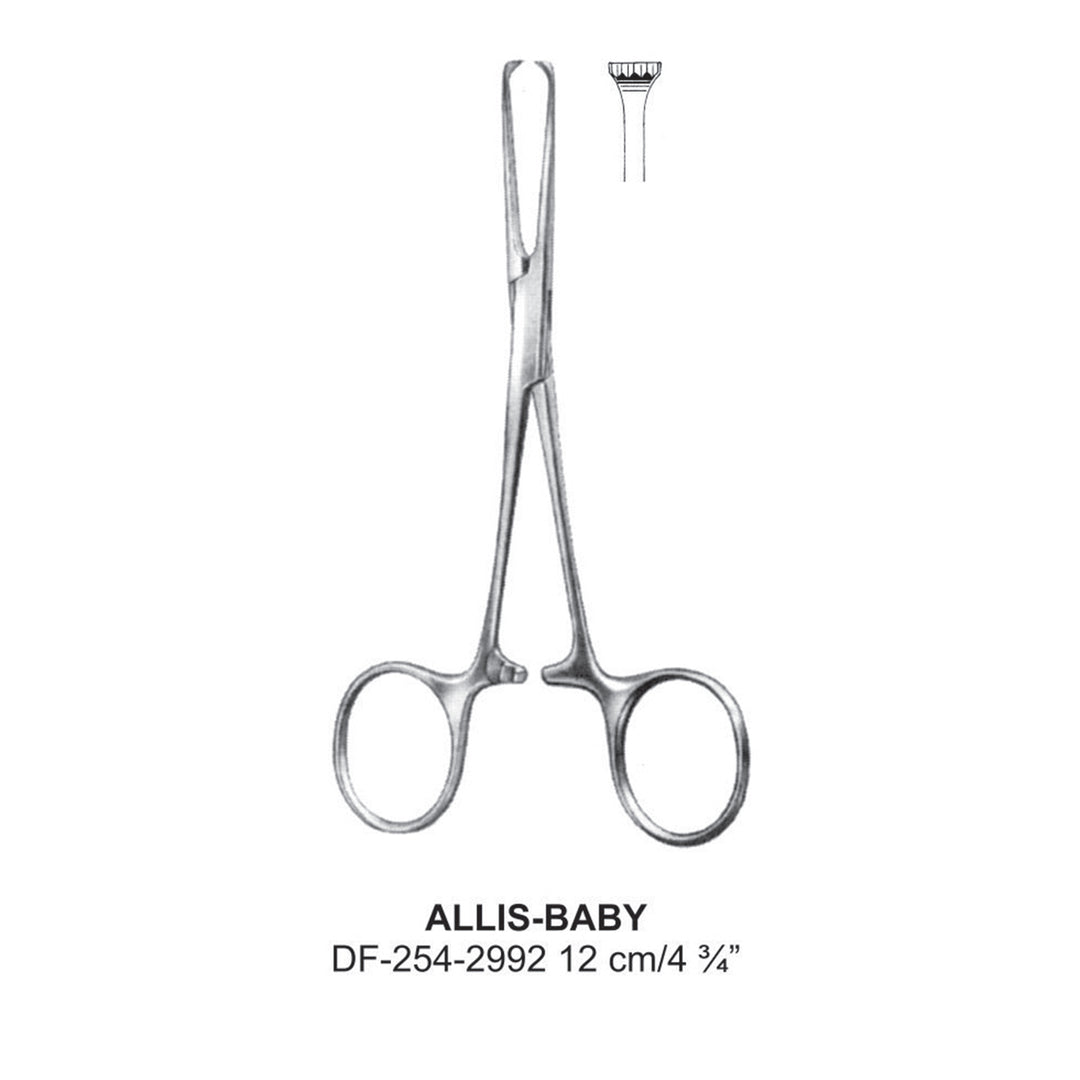 Allis-Baby Intestinal Tissue Forceps 4X5Teeth, 12cm  (DF-254-2992) by Dr. Frigz