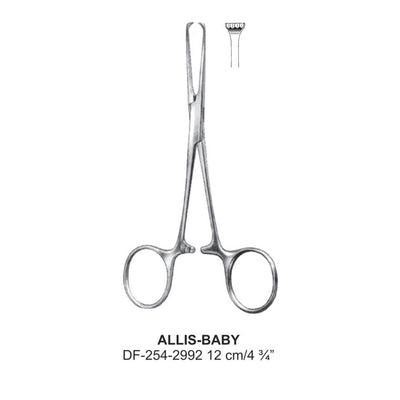 Allis-Baby Intestinal Tissue Forceps 4X5Teeth, 12cm  (DF-254-2992)