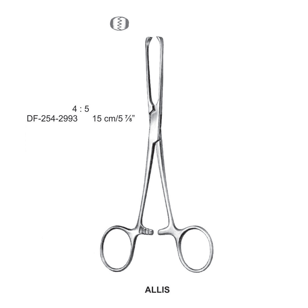 Allis Intestinal Tissue Forceps 4X5 Teeth 15cm  (DF-254-2993) by Dr. Frigz