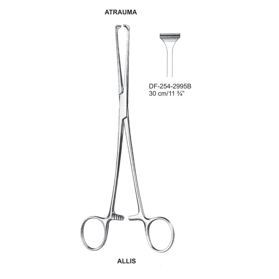 Allis Atrauma Tissue Forceps 30cm (DF-254-2995B) by Dr. Frigz