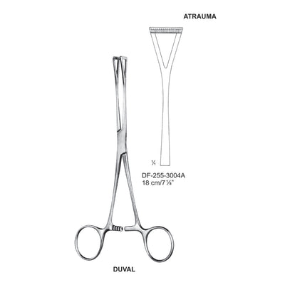 Duval Atrauma   Forcep 18Cm, Narrow (DF-255-3004A)