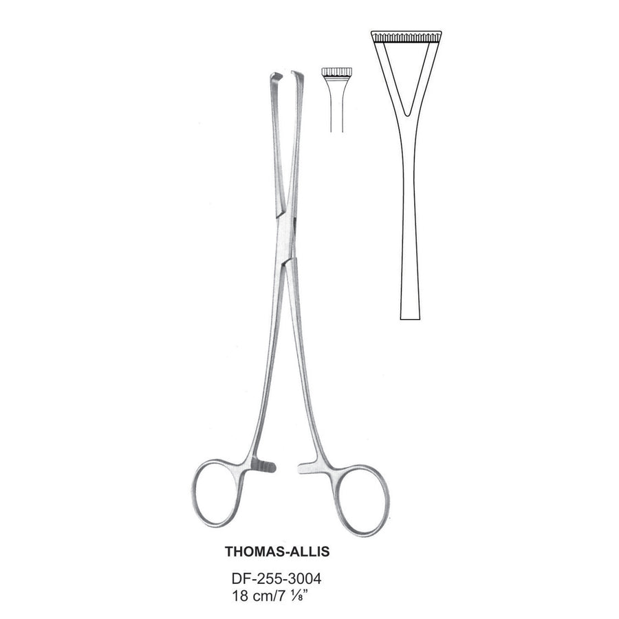 Duval Forceps , 18cm , Narrow (DF-255-3004) by Dr. Frigz