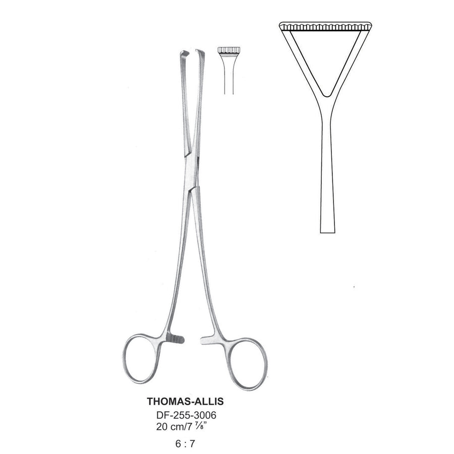 Duval Forceps , 20cm , Wide (DF-255-3006) by Dr. Frigz