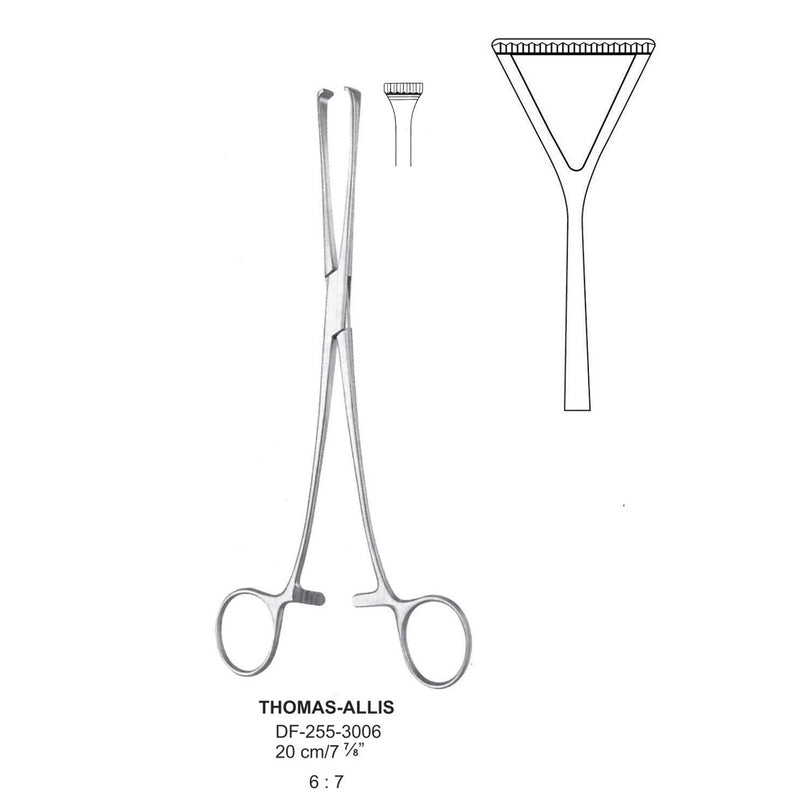Duval Forceps , 20cm , Wide (DF-255-3006) by Dr. Frigz