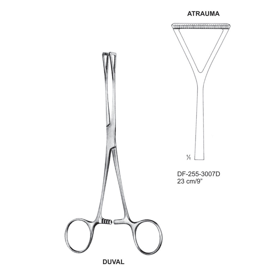 Duval Atrauma   Forcep 23Cm, Wide (DF-255-3007D) by Dr. Frigz