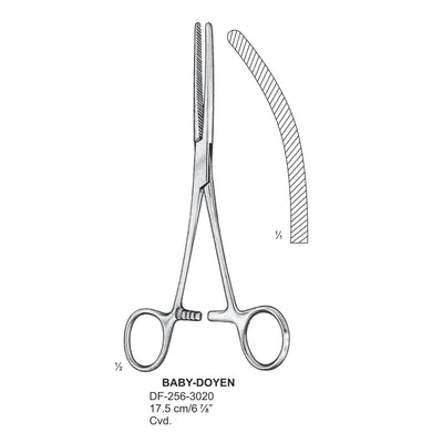 Baby-Doyen Forceps, 17.5cm Curved  (DF-256-3020) by Dr. Frigz