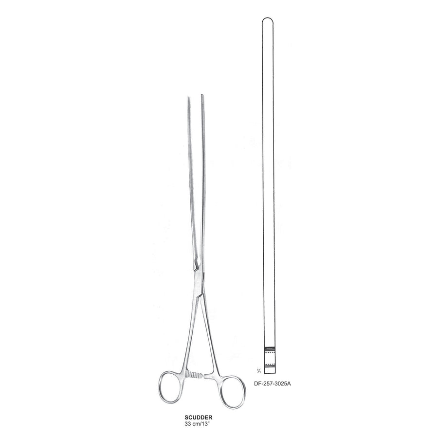Scudder Intestinal Clamps 33Cm, Straight (DF-257-3025A) by Dr. Frigz