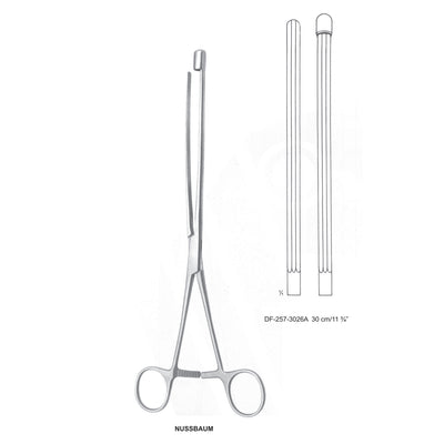 Nussbaum Intestinal Clamp Forceps 30cm , Straight (DF-257-3026A)