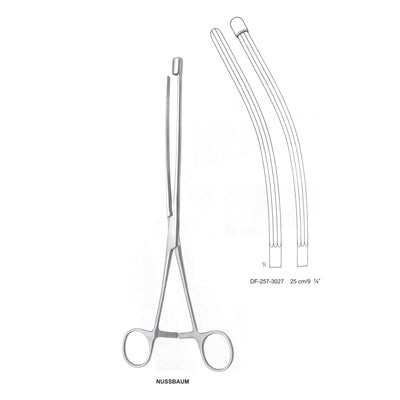 Nussbaum Intestinal Clamp Forceps 25Cm, Curved (DF-257-3027)