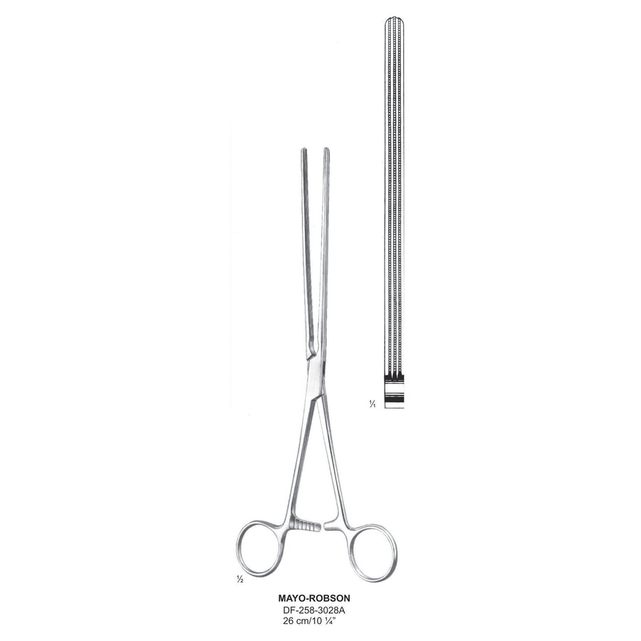 Mayo-Robson Atrauma Intestinal Forceps 26Cm, Straight (DF-258-3028A) by Dr. Frigz