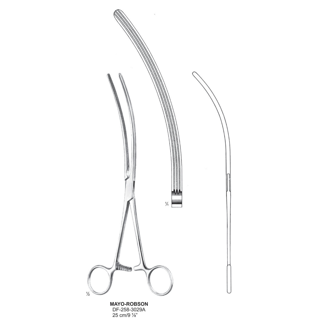 Mayo-Robson Atrauma Intestinal Forceps 25Cm, Curved (DF-258-3029A) by Dr. Frigz