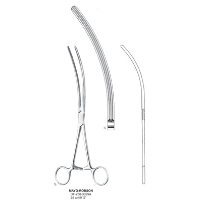 Mayo-Robson Atrauma Intestinal Forceps 25Cm, Curved (DF-258-3029A)