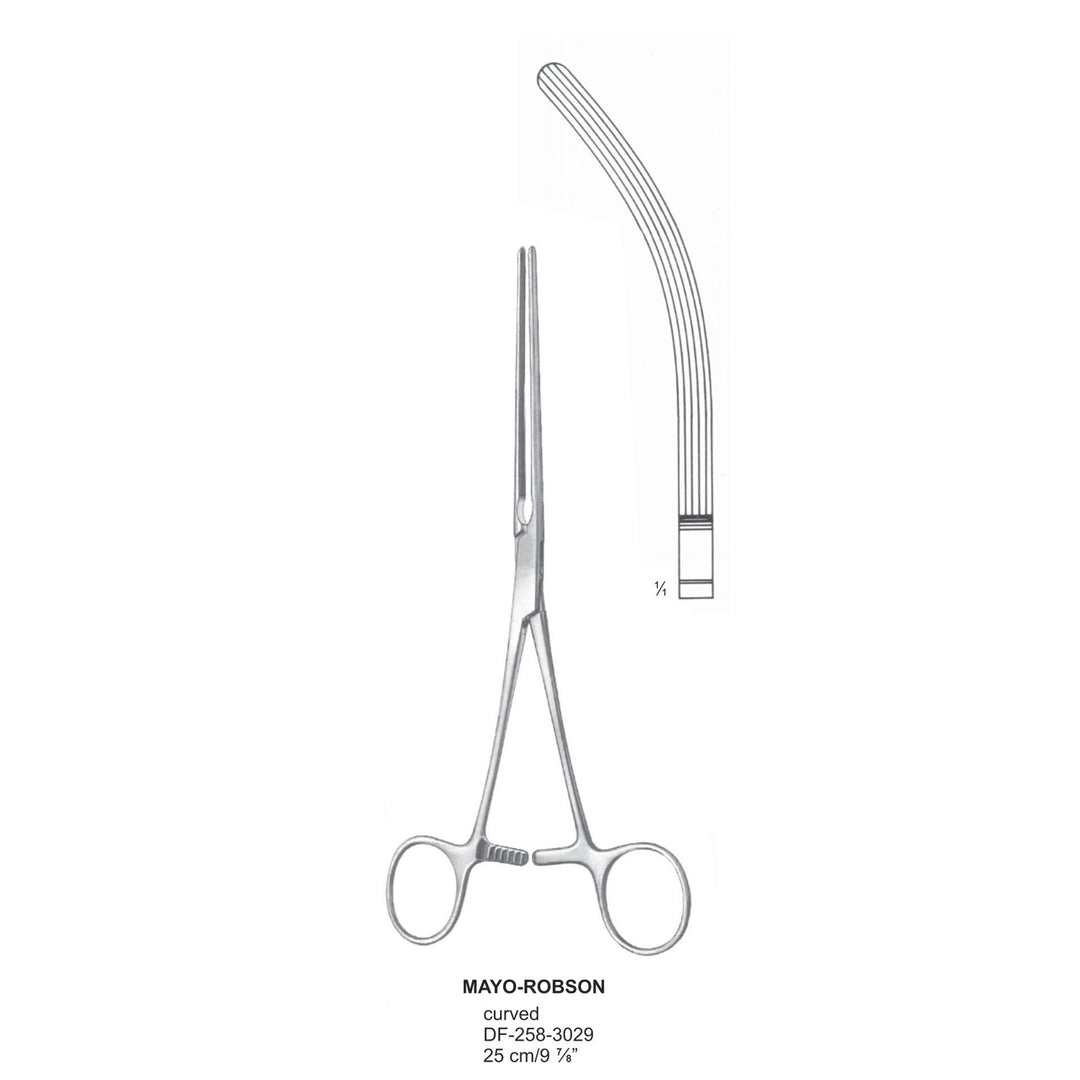 Mayo-Robson Intestinal  Forceps Curved 25cm  (DF-258-3029) by Dr. Frigz