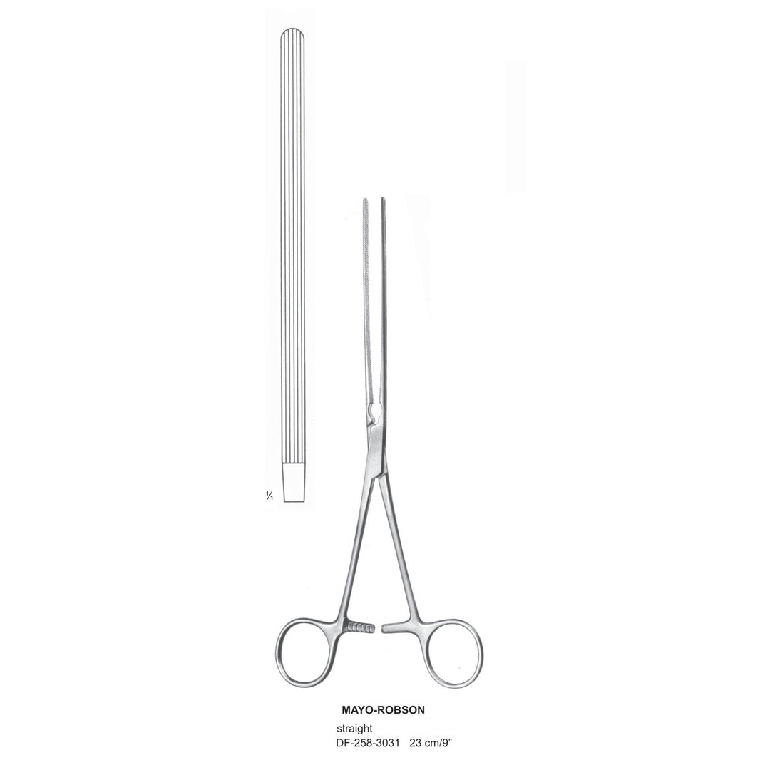 Mayo-Robson Intestinal Clamp Forceps, Straight. 23cm  (DF-258-3031) by Dr. Frigz