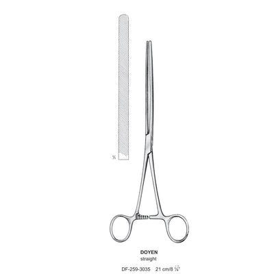 Doyen Intestinal Clamps 21Cm, Straight (DF-258-3035)