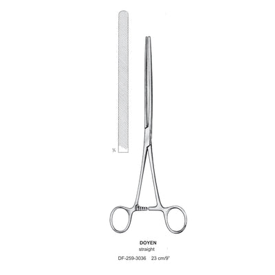 Doyen Intestinal Clamps 23Cm, Straight (DF-258-3036)