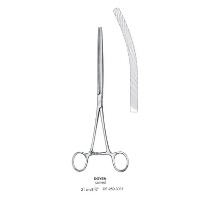 Doyen Intestinal Clamps 21Cm, Curved (DF-258-3037) by Dr. Frigz