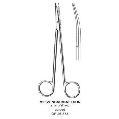 Metzenbaum-Nelson Dissecting Scissor, Curved, Sharp-Sharp, 18cm  (DF-26-378) by Dr. Frigz