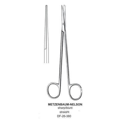 Metzenbaum-Nelson Dissecting Scissor, Straight, Sharp-Blunt, 20cm  (DF-26-380) by Dr. Frigz
