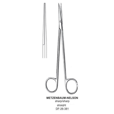 Metzenbaum-Nelson Dissecting Scissor, Straight, Sharp-Sharp, 20cm  (DF-26-381)